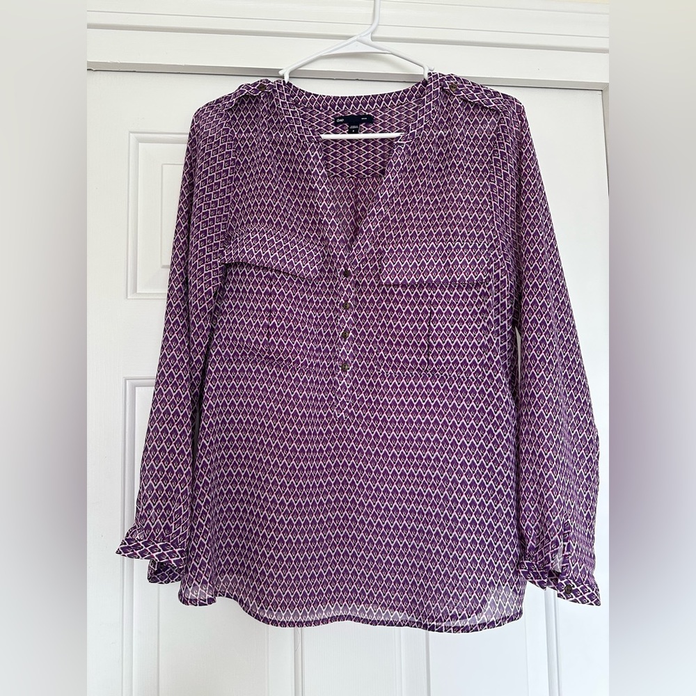 Gap - Split-Neck Blouse - Women’s Small
